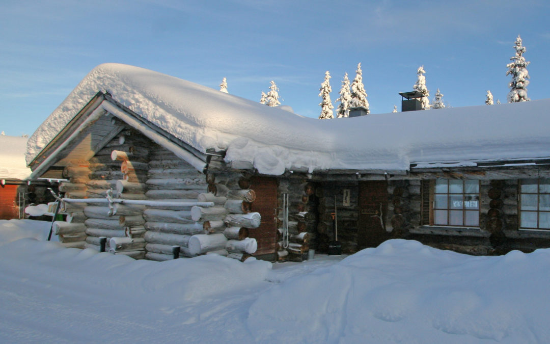 Blockhäuser in Luosto